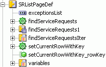 Binding properties under the binding container icon.