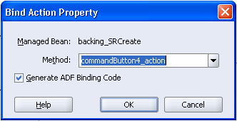 Bind Actin Property Dialog for a Page Using Auto-binding