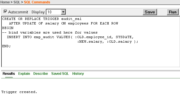 Get Old Value Update Trigger In Oracle