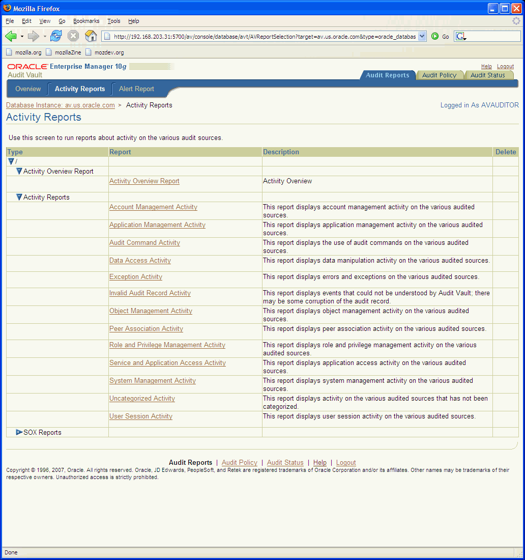 oracle-audit-vault-reports