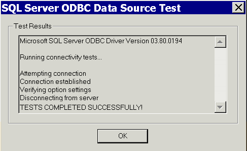 Image of Test Data Source field.
