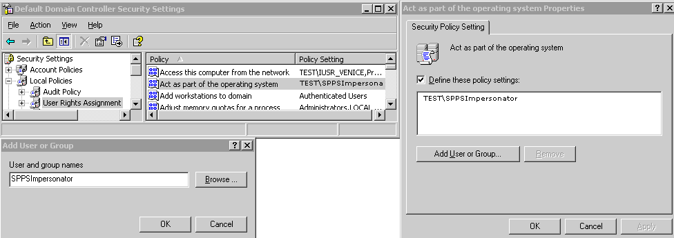 Configuring Rights for the Trusted User