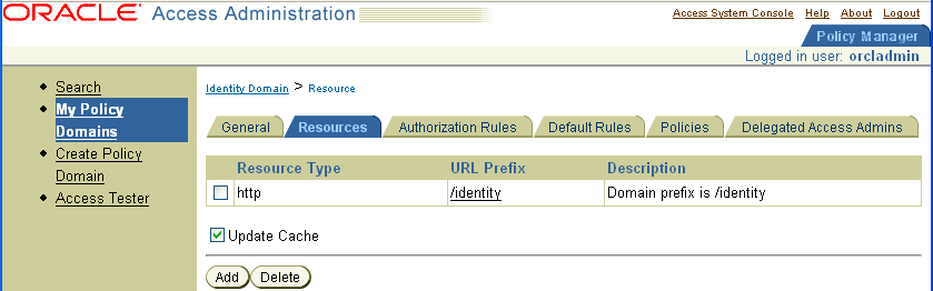 Image of the Resources tab.