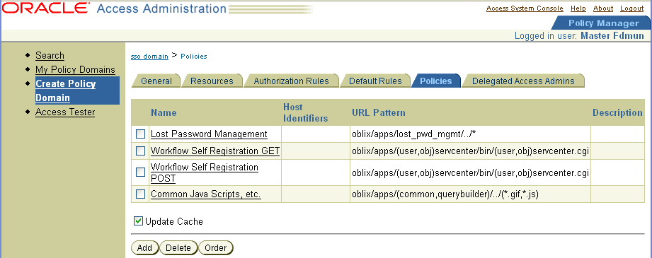 Image of a list of completed policy definitions