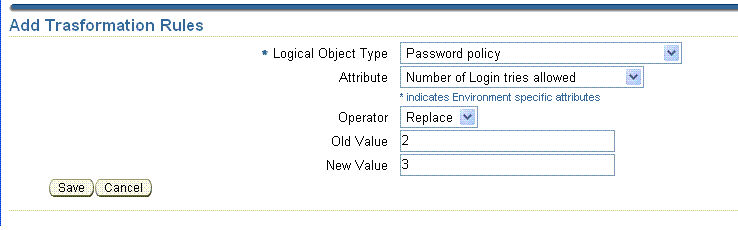 Transformation Rule Page