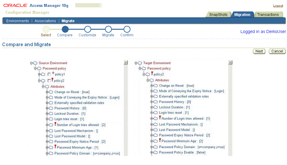 Partial Compare and Migrate Page