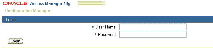 Configuration Manager Login Page