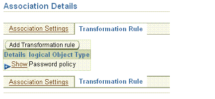 Transformation Rules Page and List