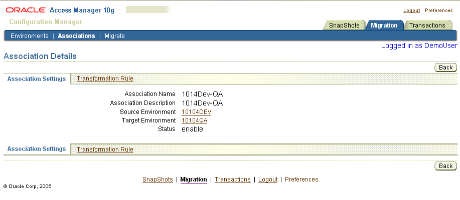 View Association Details