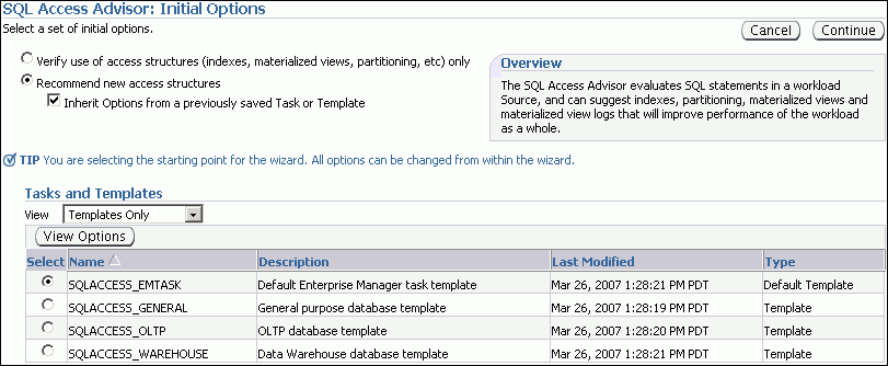 Description of sql_access_initial_options.gif follows