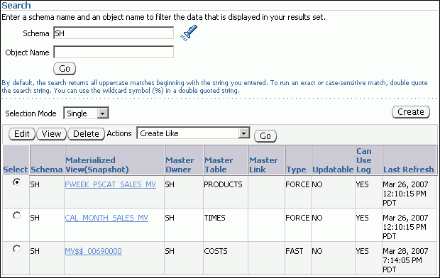 Description of sql_access_mat_views.gif follows