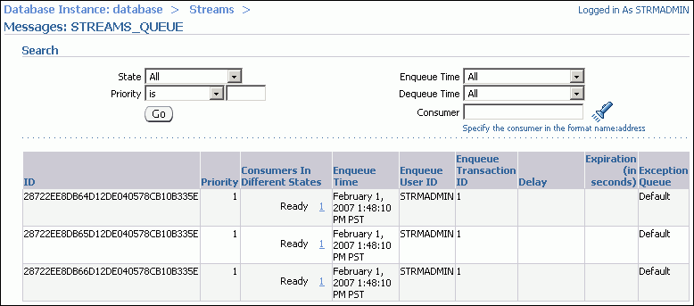 Description of tdpii_messages.gif follows