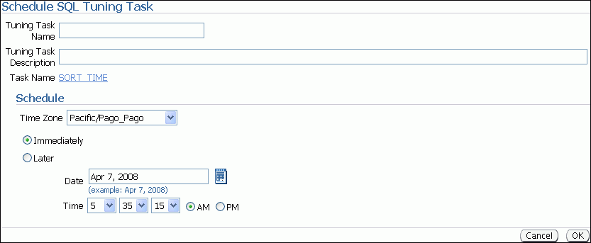 Description of schedule_sql_tuning.gif follows