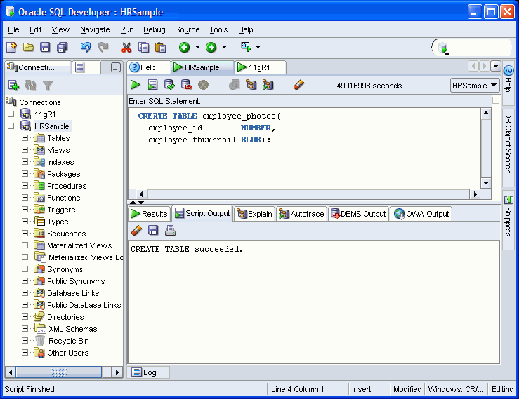 Description of chap7_hrcreatetable.gif follows Description of chap7_hrcreatetable.gif follows