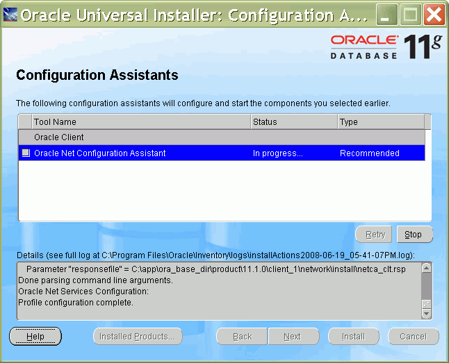 Description of clinstall6.gif follows