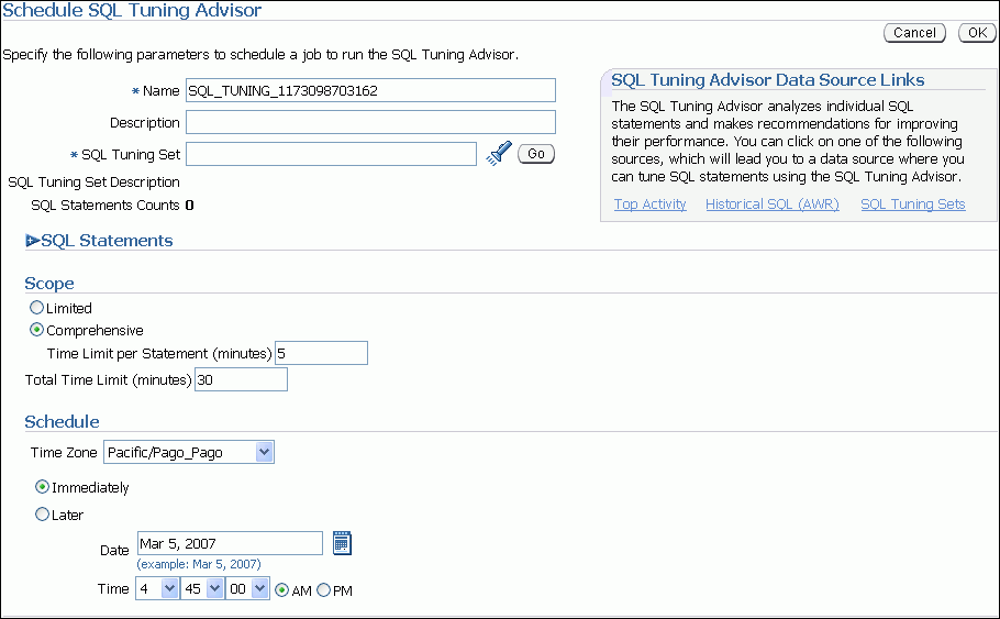 Description of sql_tuning_advisor_empty.gif follows Description of sql_tuning_advisor_empty.gif follows