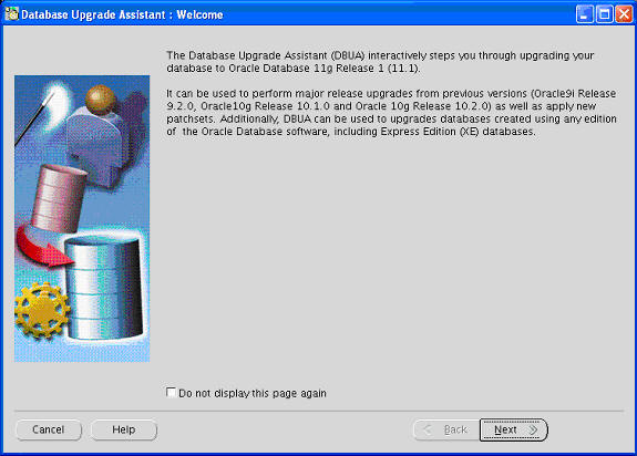 Description of asm_dbua01.jpg follows Description of asm_dbua01.jpg follows