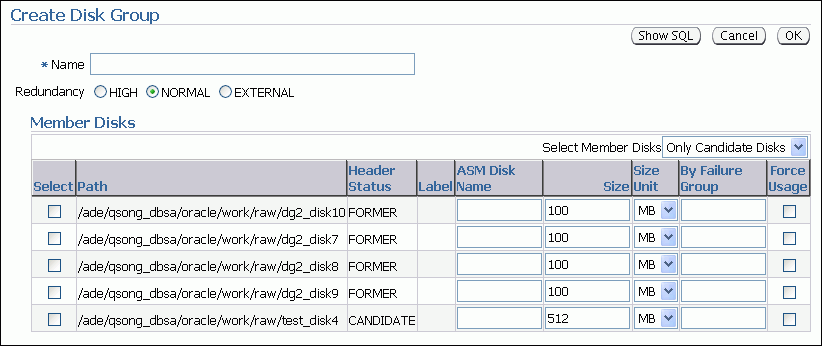 Description of create_disk_group_11g_b4.gif follows