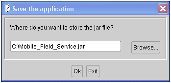 Use this dialog to locate your jar file.