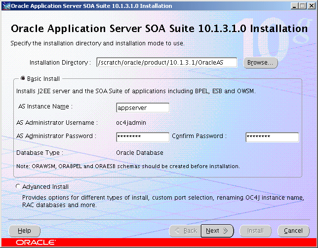 Welcome screen for the installer