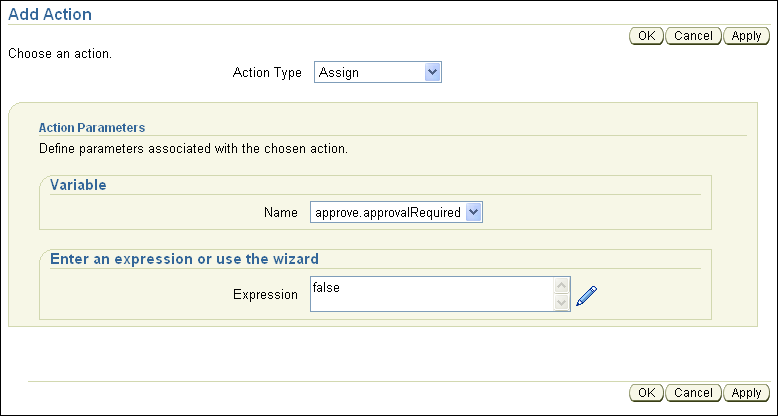 Rule Author Add Action Page