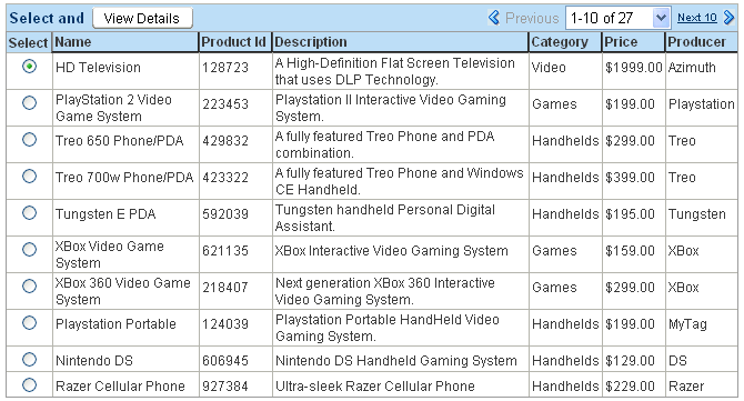 User can select a product on BrowseItems page