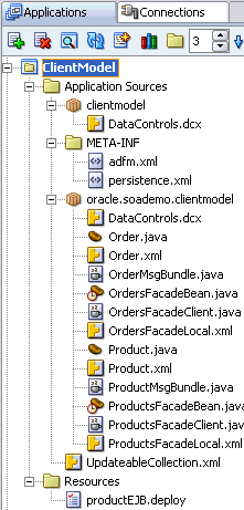 ClientModel project in Application Navigator