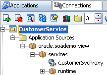 CustomerService project in Application Navigator