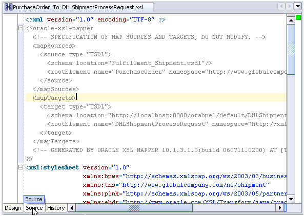 Image of the Source Tab and its contents