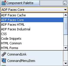 Tag libraries in Component Palette.