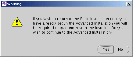 Warning screen