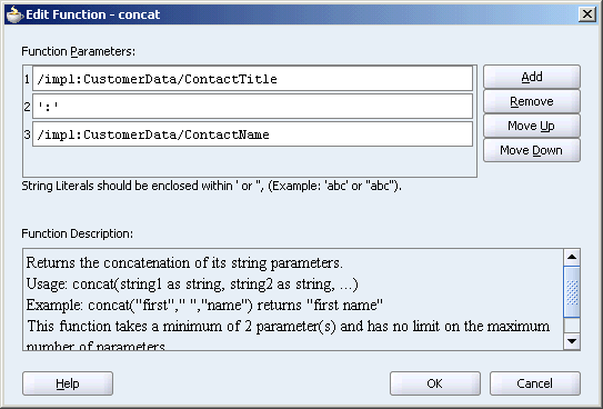 Editing Function Parameters