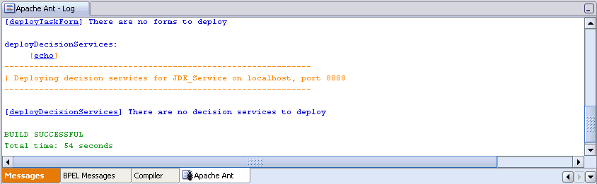 Successful compilation in JDeveloper