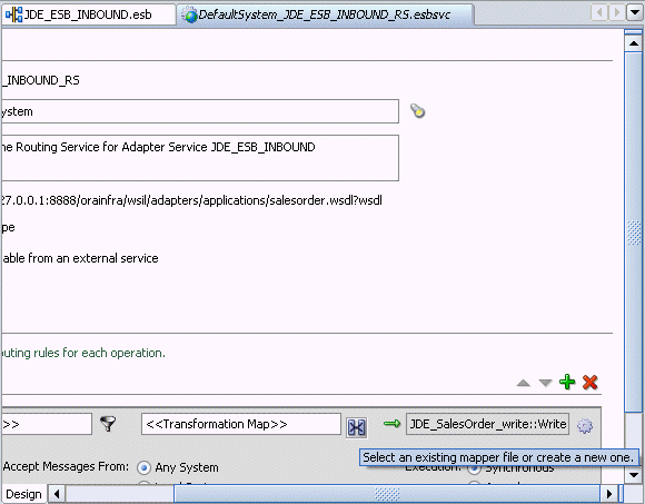 Routing Rules window
