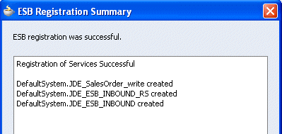 Successful deployment message