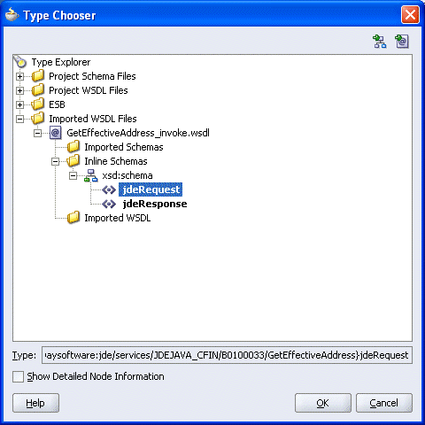 Imported WSDL Files folder