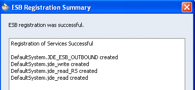 Successful deployment message