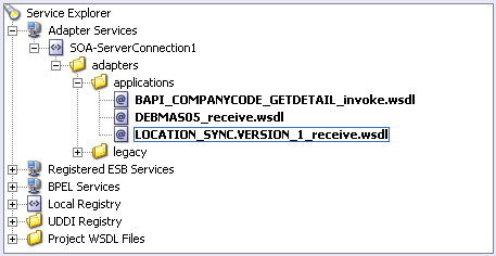 Service Explorer dialog box
