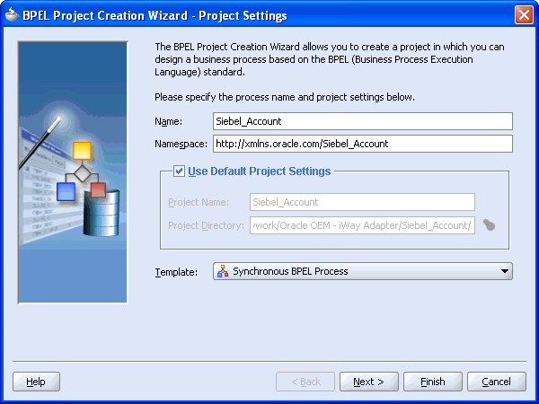 BPEL Project Creation Wizard