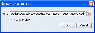 Import WSDL File dialog box