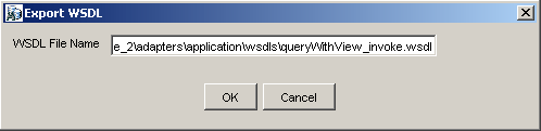 Export WSDL dialog box