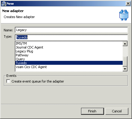 Adding an adapter to access Tuxedo.