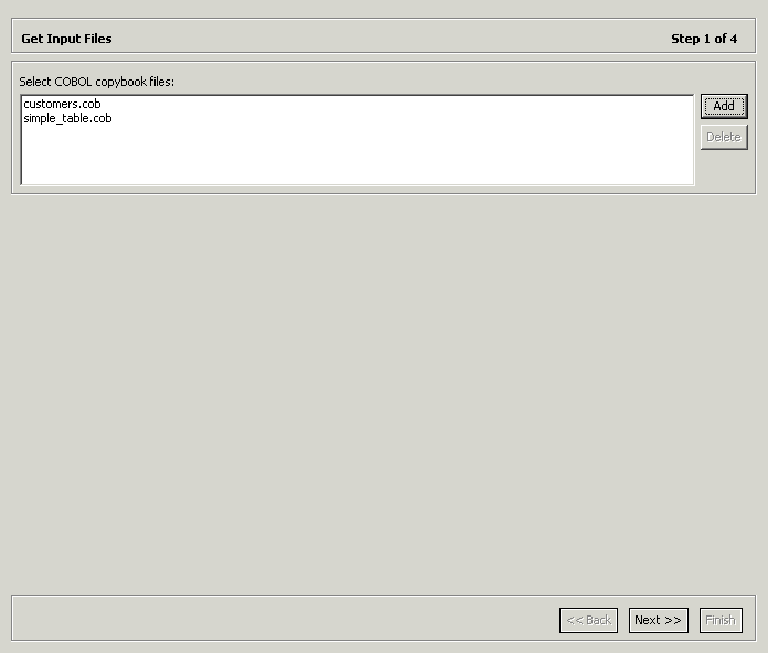 The selected metadata files are shown in the import wizard
