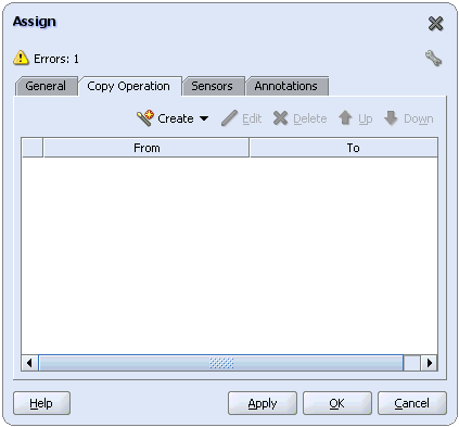 Assign dialog box