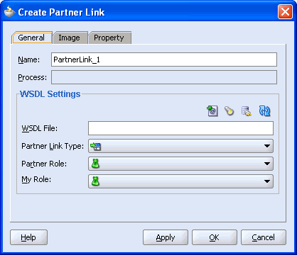 Create Partner Link window