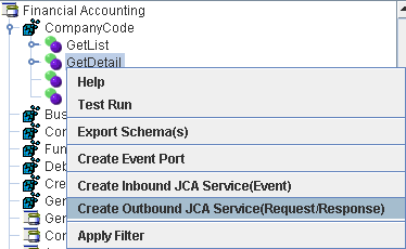 Right-click BAPI_COMPANYCODE_GETDETAIL node Right-click BAPI_COMPANYCODE_GETDETAIL node