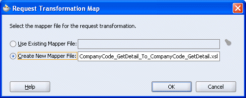 Request Transformation Map dialog box