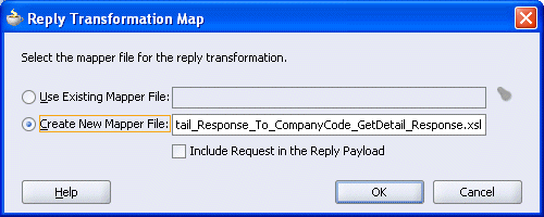 Reply Transformation Map dialog box
