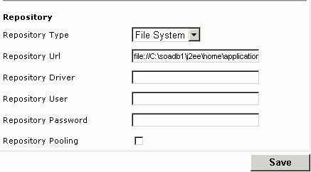 BSE repository settings BSE repository settings
