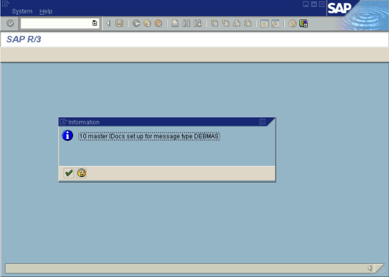 Confirmation message